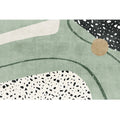 Western Home Rug Multicolored Abstract Pattern Rug Synthetic Non-Slip Washable Rug
