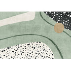Western Home Rug Multicolored Abstract Pattern Rug Synthetic Non-Slip Washable Rug