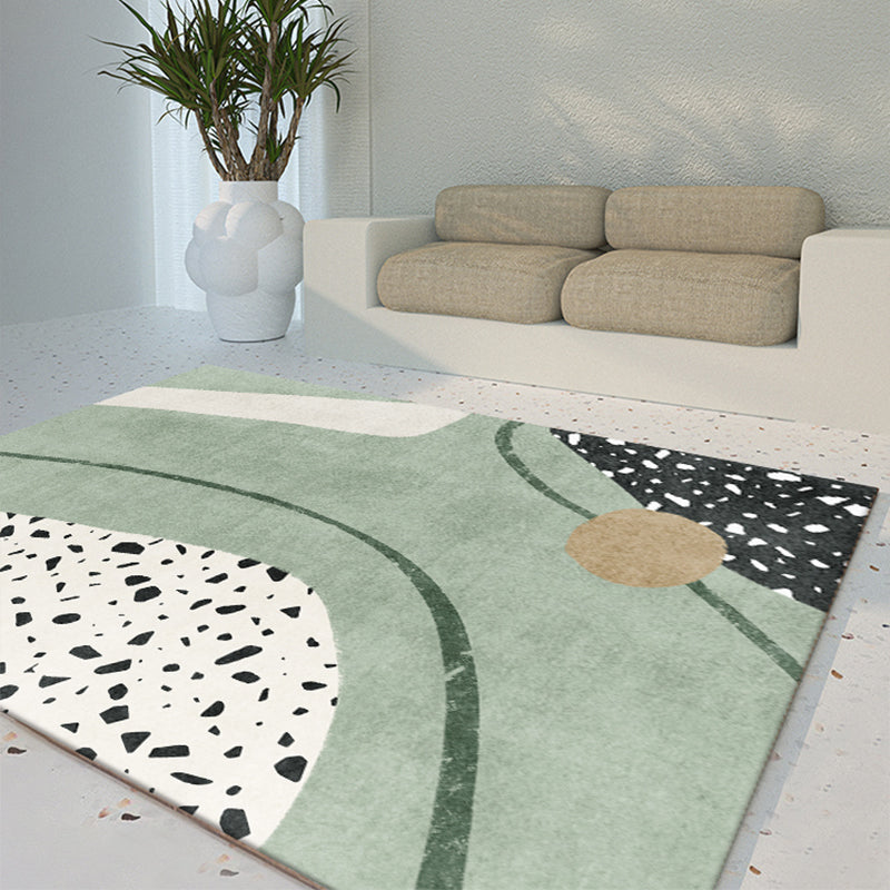 Western Home Rug Multicolored Abstract Pattern Rug Synthetic Non-Slip Washable Rug