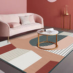 Morandi color new carpet polyester geometric pattern indoor carpet non-slip pet-friendly washable rug for the living room