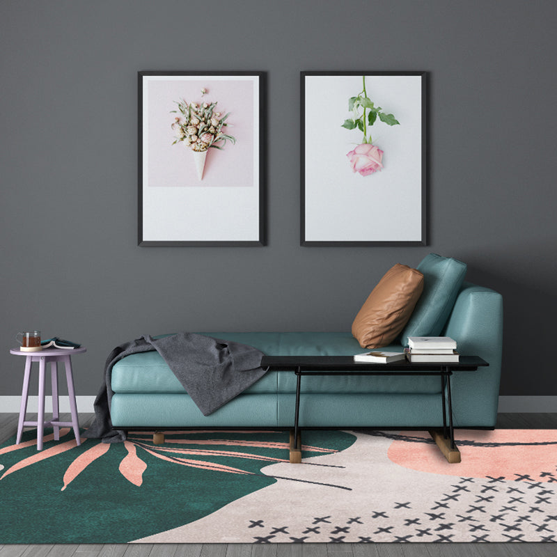 Morandi color new carpet polyester geometric pattern indoor carpet non-slip pet-friendly washable rug for the living room
