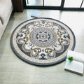 Western Living Room Carpet Multicolor Floral Pattern Area Rug Polyester Non-Slip Back Washable Rug