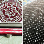 Western Living Room Carpet Multicolor Floral Pattern Area Rug Polyester Non-Slip Back Washable Rug