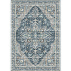 Retro Floral Print Rug Multicolored Rustic Area Rug Polypropylene Easy Care Non-Slip Backing Rug for Room