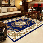 Retro Multicolored Western Rug Synthetic Flower Design Area Rug Non-Slip Washable Rug for Living Room