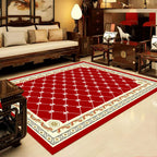 Retro Multicolored Western Rug Synthetic Flower Design Area Rug Non-Slip Washable Rug for Living Room