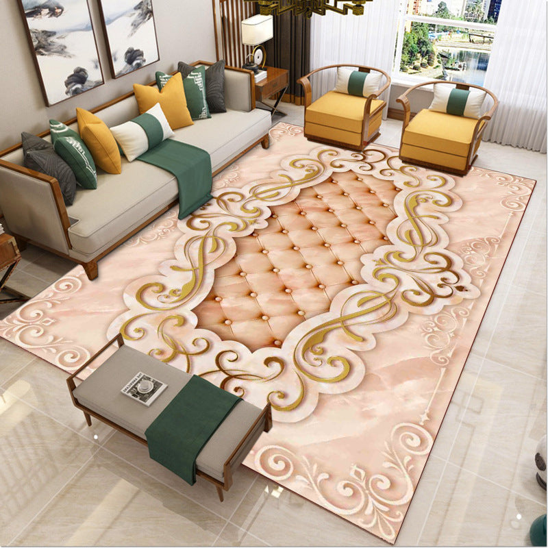 Luxury Southwest Rug Multicolored Floral Print Rug Pet-Friendly Easy to Care Washable Rug for the Living Room