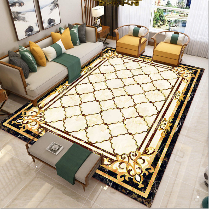 Luxury Southwest Rug Multicolored Floral Print Rug Pet-Friendly Easy to Care Washable Rug for the Living Room