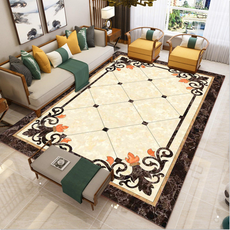 Luxury Southwest Rug Multicolored Floral Print Rug Pet-Friendly Easy to Care Washable Rug for the Living Room