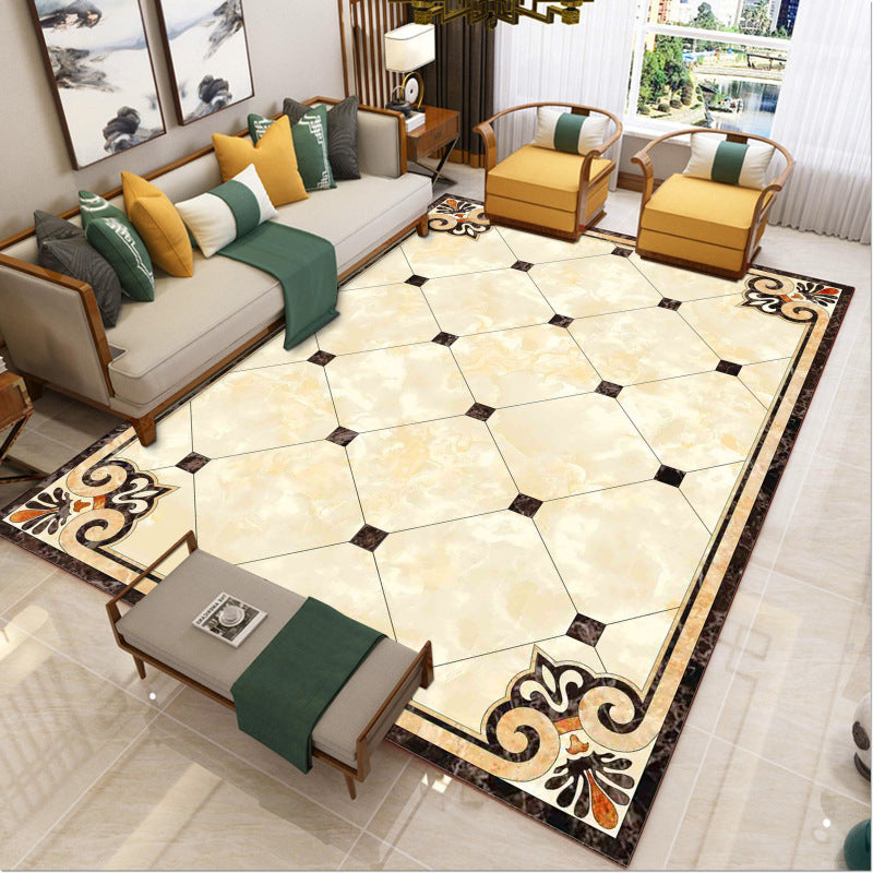 Luxury Southwest Rug Multicolored Floral Print Rug Pet-Friendly Easy to Care Washable Rug for the Living Room