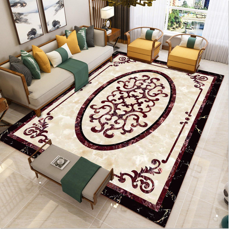 Luxury Southwest Rug Multicolored Floral Print Rug Pet-Friendly Easy to Care Washable Rug for the Living Room