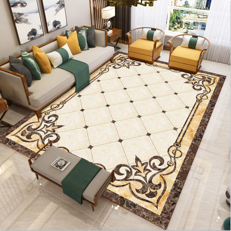 Luxury Southwest Rug Multicolored Floral Print Rug Pet-Friendly Easy to Care Washable Rug for the Living Room
