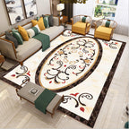 Luxury Southwest Rug Multicolored Floral Print Rug Pet-Friendly Easy to Care Washable Rug for the Living Room
