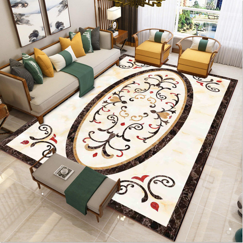 Luxury Southwest Rug Multicolored Floral Print Rug Pet-Friendly Easy to Care Washable Rug for the Living Room