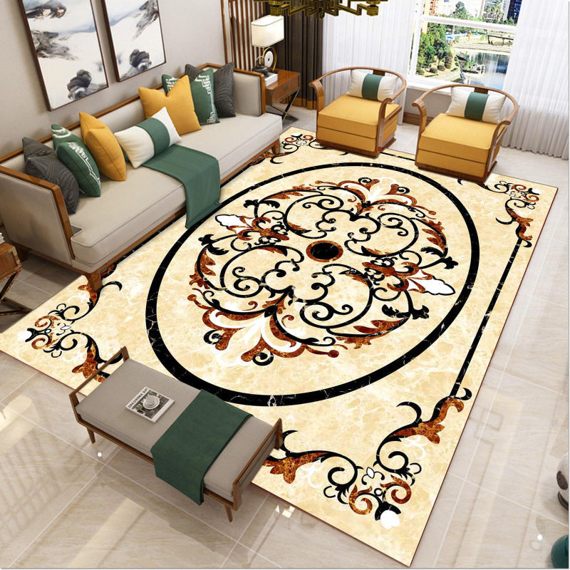 Luxury Southwest Rug Multicolored Floral Print Rug Pet-Friendly Easy to Care Washable Rug for the Living Room