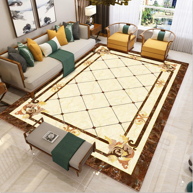 Luxury Southwest Rug Multicolored Floral Print Rug Pet-Friendly Easy to Care Washable Rug for the Living Room