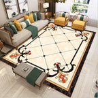 Luxury Southwest Rug Multicolored Floral Print Rug Pet-Friendly Easy to Care Washable Rug for the Living Room