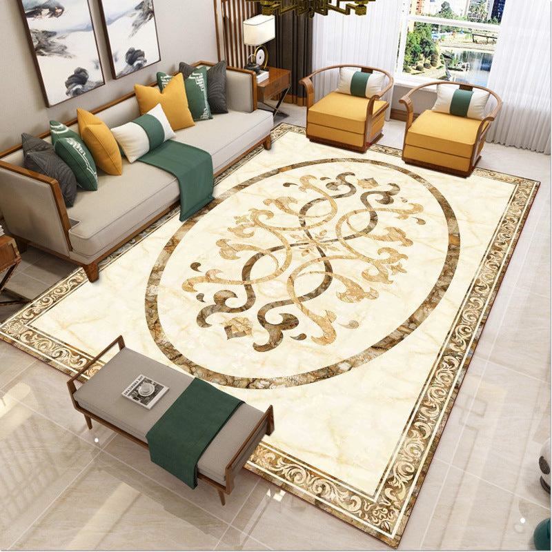 Luxury Southwest Rug Multicolored Floral Print Rug Pet-Friendly Easy to Care Washable Rug for the Living Room