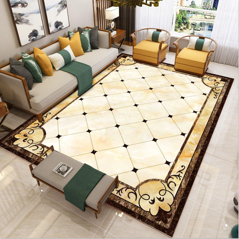 Luxury Southwest Rug Multicolored Floral Print Rug Pet-Friendly Easy to Care Washable Rug for the Living Room