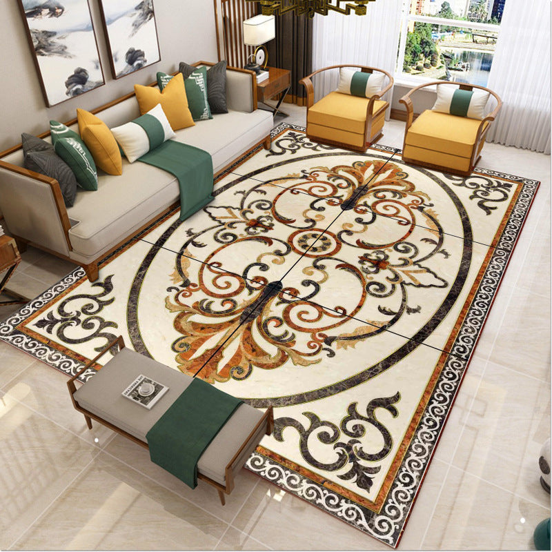 Luxury Southwest Rug Multicolored Floral Print Rug Pet-Friendly Easy to Care Washable Rug for the Living Room