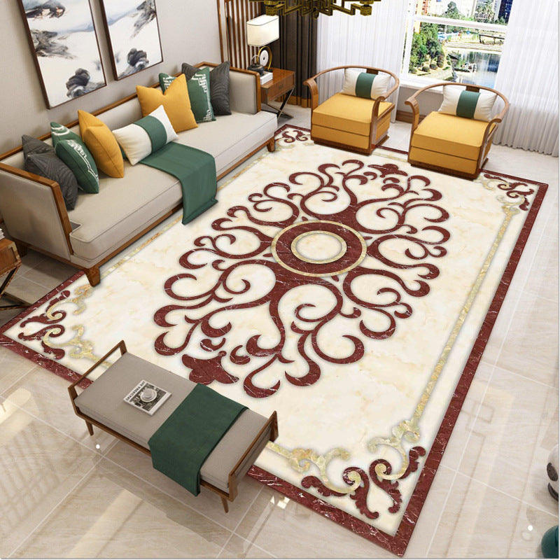 Luxury Southwest Rug Multicolored Floral Print Rug Pet-Friendly Easy to Care Washable Rug for the Living Room