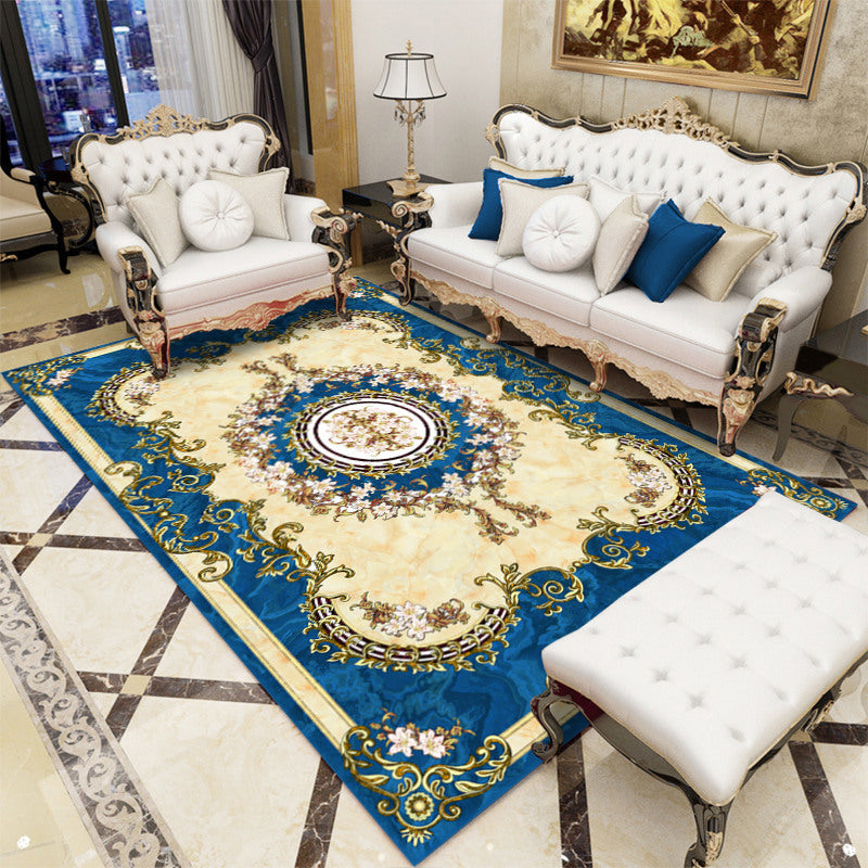 Antique patterned rug multicolored polypropylene indoor rug easy care washable rug for living room