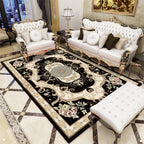 Antique patterned rug multicolored polypropylene indoor rug easy care washable rug for living room