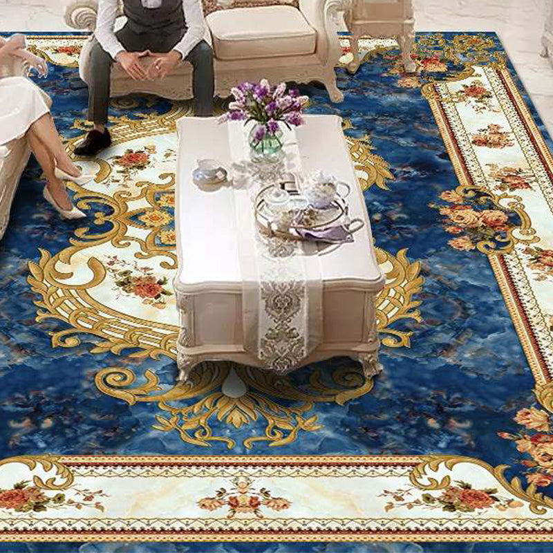 Americana Home Rug Multicolored Printed Rug Polyester Non-Slip Backing Easy Care Rug