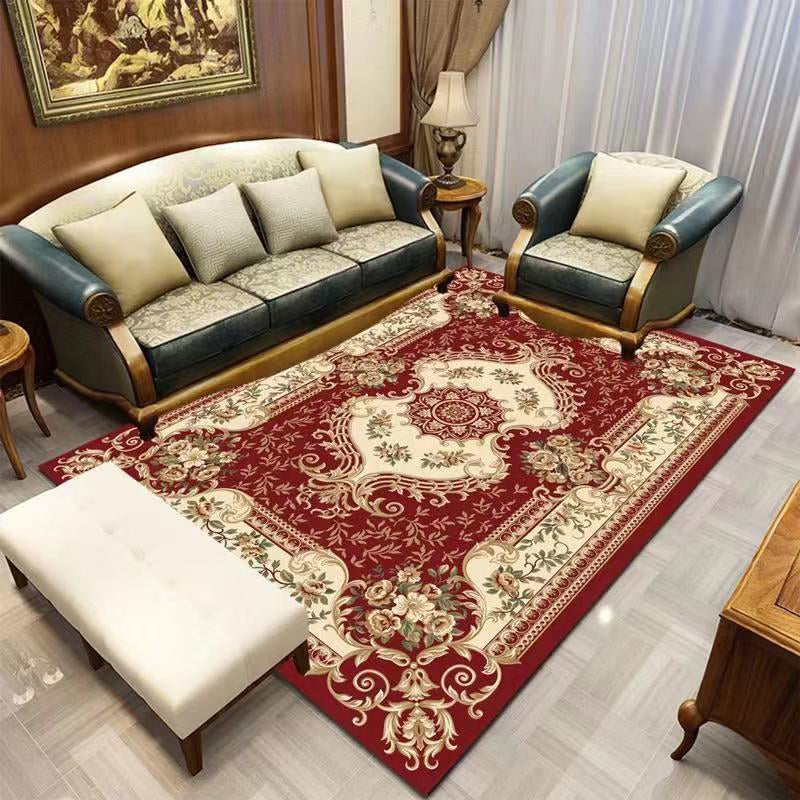 Americana Home Rug Multicolored Printed Rug Polyester Non-Slip Backing Easy Care Rug