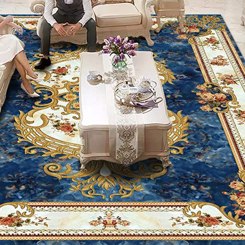Americana Home Rug Multicolored Printed Rug Polyester Non-Slip Backing Easy Care Rug