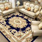Retro Living Room Rug Multicolor Floral Indoor Rug Polypropylene Pet-Friendly Washable Easy Care Rug