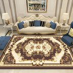 Western Floral Printed Rug Multifunctional Polyester Rug Pet-friendly Non-slip Rug for Living Room