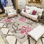 Indian Living Room Rug Multicolored Geometric Pattern Indoor Rug Polyester Pet Friendly Washable Rug