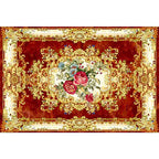 Multicolored living room carpet American floral design carpet synthetic easy-care non-slip carpet