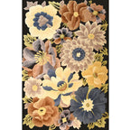 Americana Floral Pattern Rug Multicolored Polypropylene Area Rug Pet Friendly Machine Washable Indoor Rug for Living Room