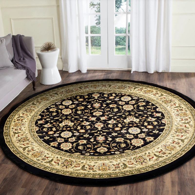 Multicolor Living Room Rug Oriental Tribal Pattern Rug Synthetic Pet-Friendly Easy Care Rug