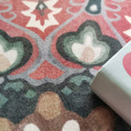 Classic Western Rug Multicolored Tribal Flower Pattern Rug Non-Slip Back Washable Rug for the Room