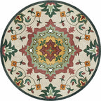 Classic Western Rug Multicolored Tribal Flower Pattern Rug Non-Slip Back Washable Rug for the Room