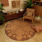 Classic Western Rug Multicolored Tribal Flower Pattern Rug Non-Slip Back Washable Rug for the Room