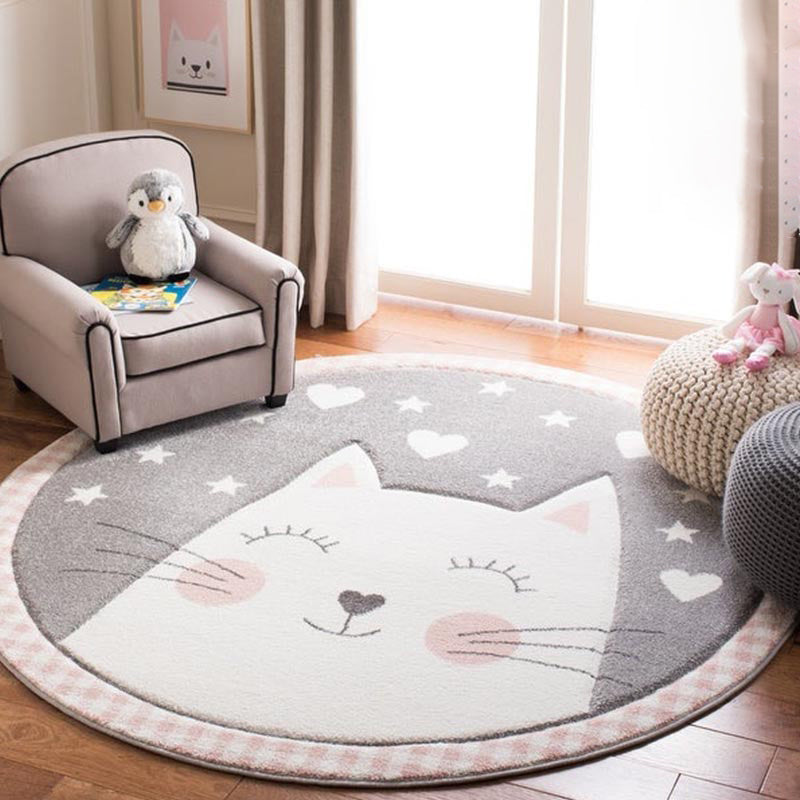 Modern children's room carpet multicolored cartoon pattern carpet polypropylene non-slip machine washable carpet
