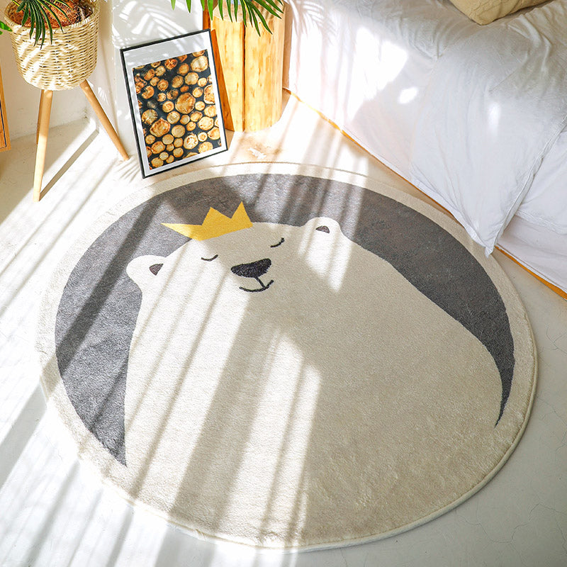 Beautiful children's room carpet Multicolored cartoon pattern carpet Polyester non-slip machine washable carpet