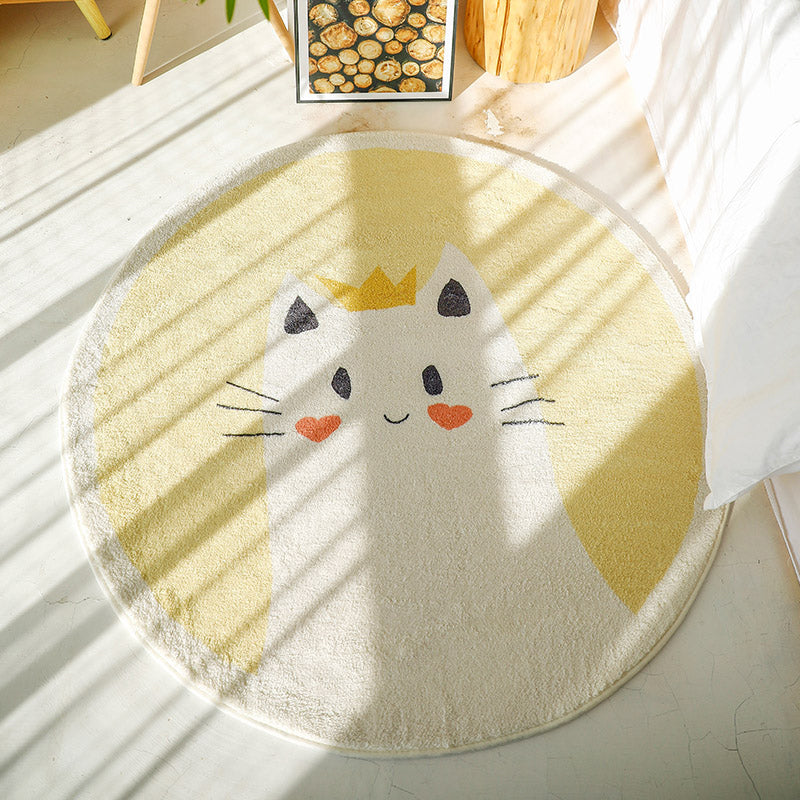Beautiful children's room carpet Multicolored cartoon pattern carpet Polyester non-slip machine washable carpet