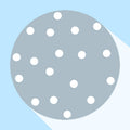 Multicolored simple rug Polyester polka dot print rug pet-friendly non-slip backing rug for children's room