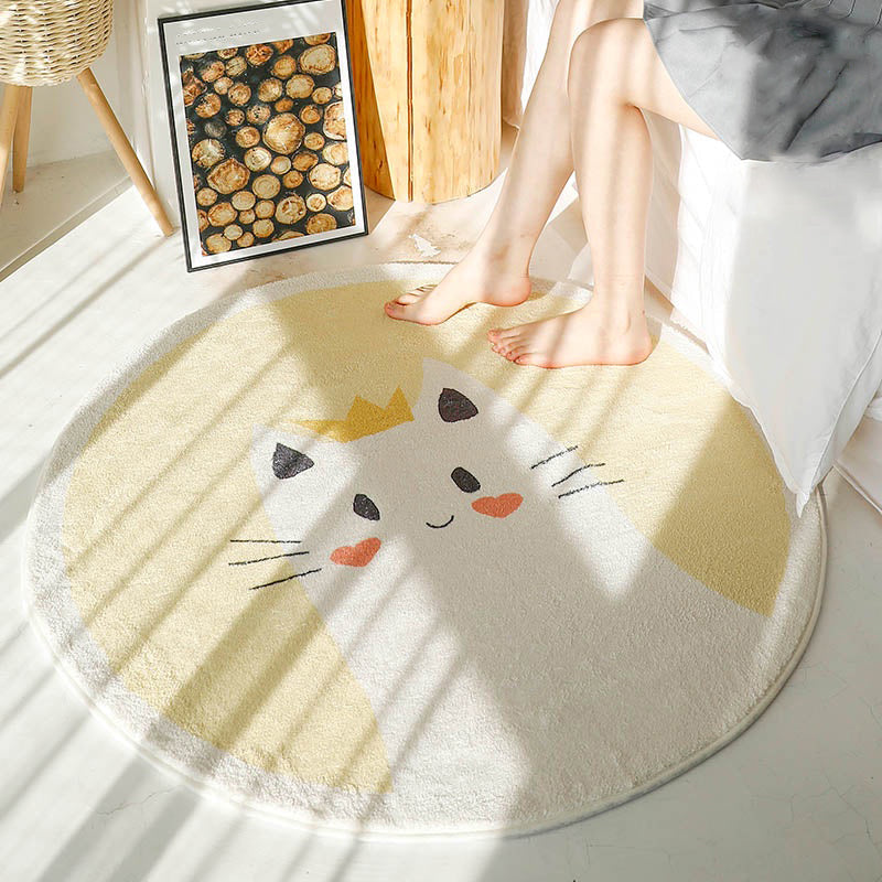 Sweet children's room carpet Multicolor Cartoon area rug Synthetic Non-slip Pet-friendly Indoor carpet