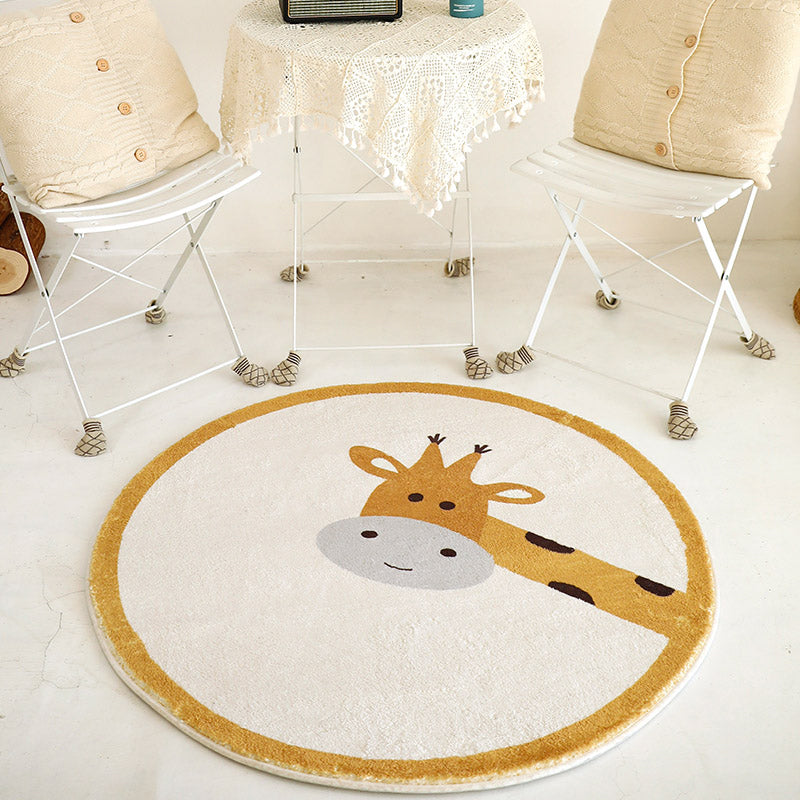 Sweet children's room carpet Multicolor Cartoon area rug Synthetic Non-slip Pet-friendly Indoor carpet