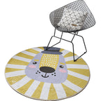 Simple Decoration Mat Multicolored Cartoon Rug Polyester Pet-Friendly Non-Slip Back Mat
