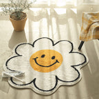 Irregular Shape Flower-rich Carpet Multicolored Designer Carpet Synthetic Non-slip Back Pet-friendly Carpet for Children
