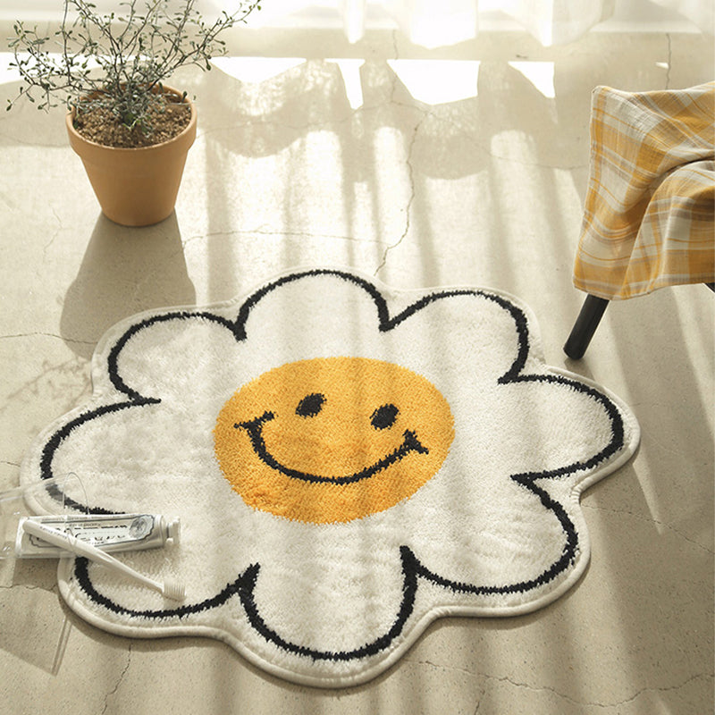 Irregular Shape Flower-rich Carpet Multicolored Designer Carpet Synthetic Non-slip Back Pet-friendly Carpet for Children