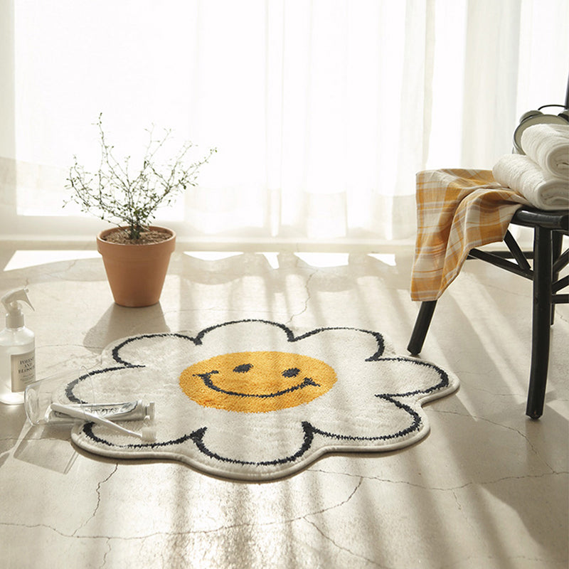 Irregular Shape Flower-rich Carpet Multicolored Designer Carpet Synthetic Non-slip Back Pet-friendly Carpet for Children