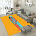 Designer Room Decor Carpet Multicolor Fairy Tale Print Carpet Polyester Non-Slip Backing Pet-Friendly Carpet